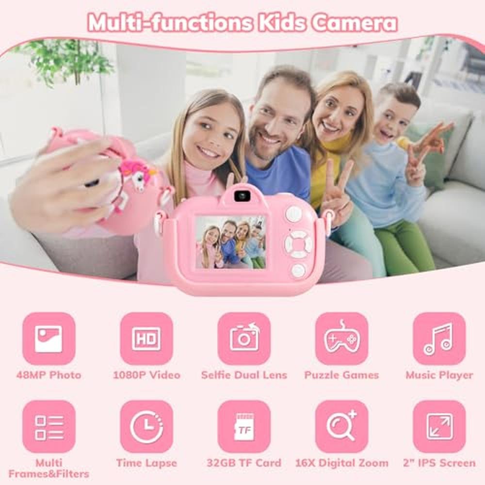 Premium 48MP Kids Digital Camera – Side View