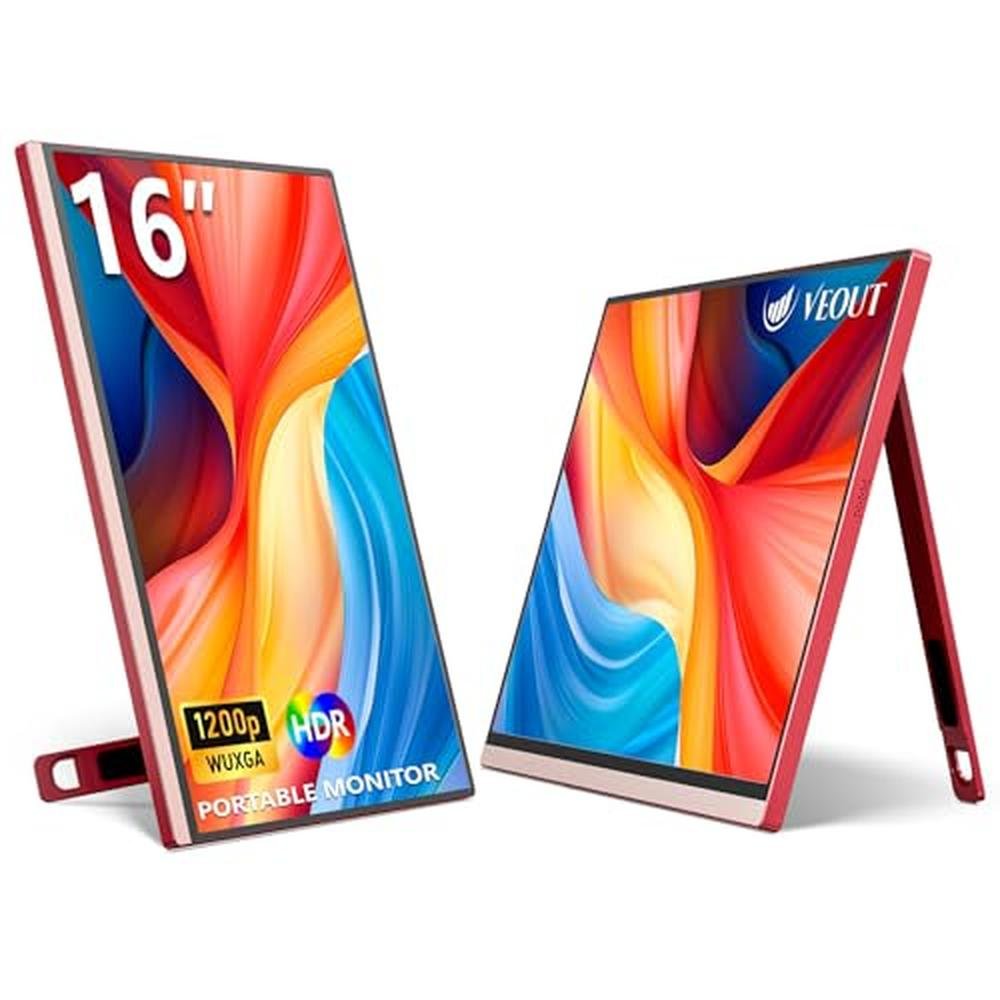 Veout 16Inch Pink Portable Monitor – Front View