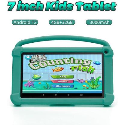 Kids Tablet: 7-Inch Android 12 Tablet for Boys and Girls – Side View