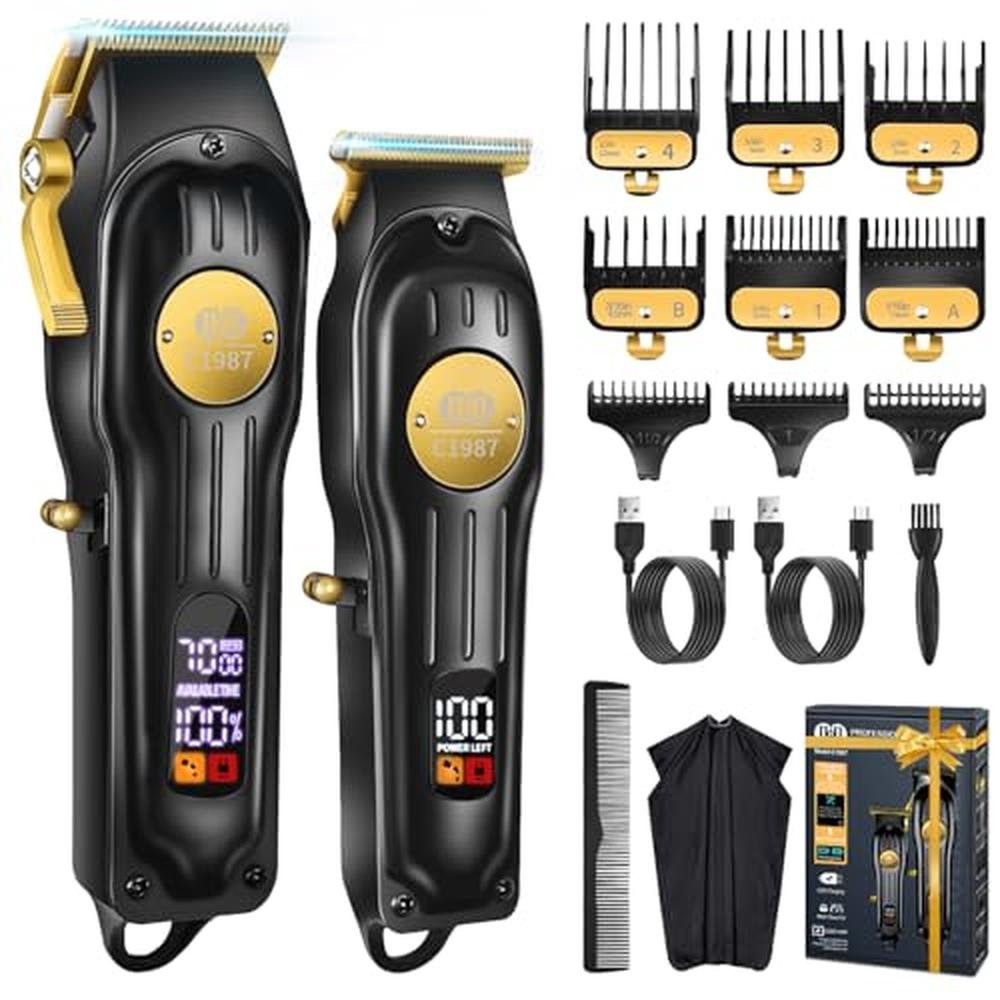 Hair Clippers: Ciicii Mens Hair Clippers and Trimmers Set – Front View
