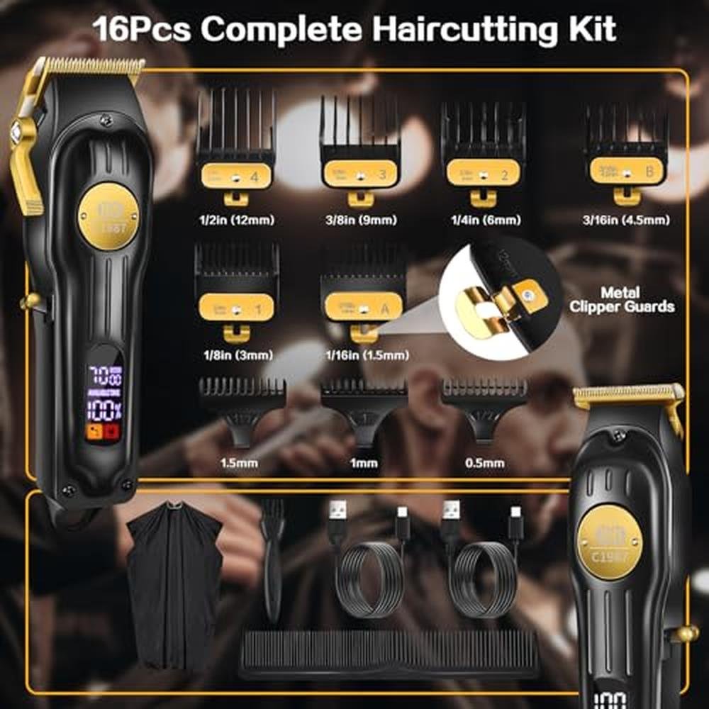 Hair Clippers: Ciicii Mens Hair Clippers and Trimmers Set – In Use