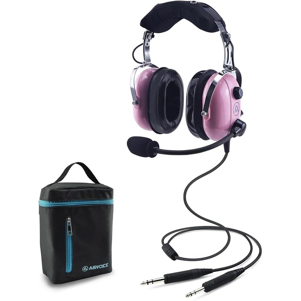 Aviation Headset for Pilots with Mono Sound and Passive – Front View
