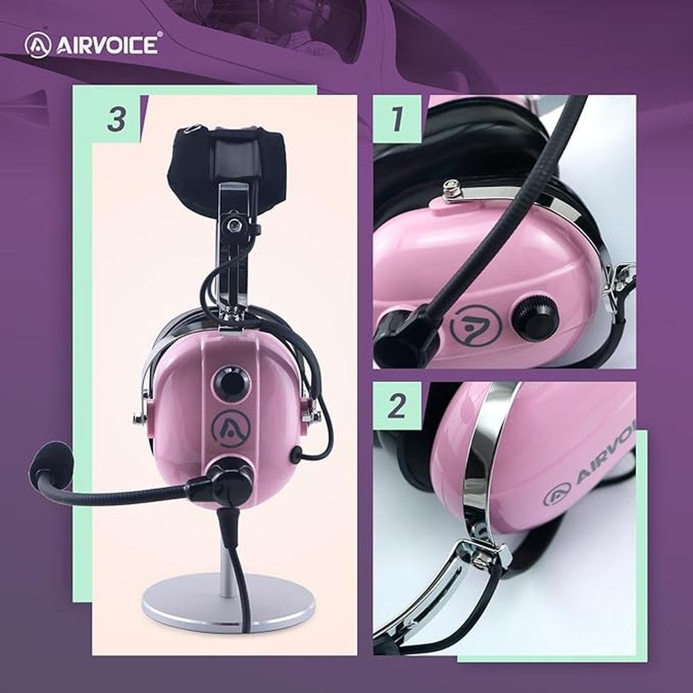 Aviation Headset for Pilots with Mono Sound and Passive – Packaging