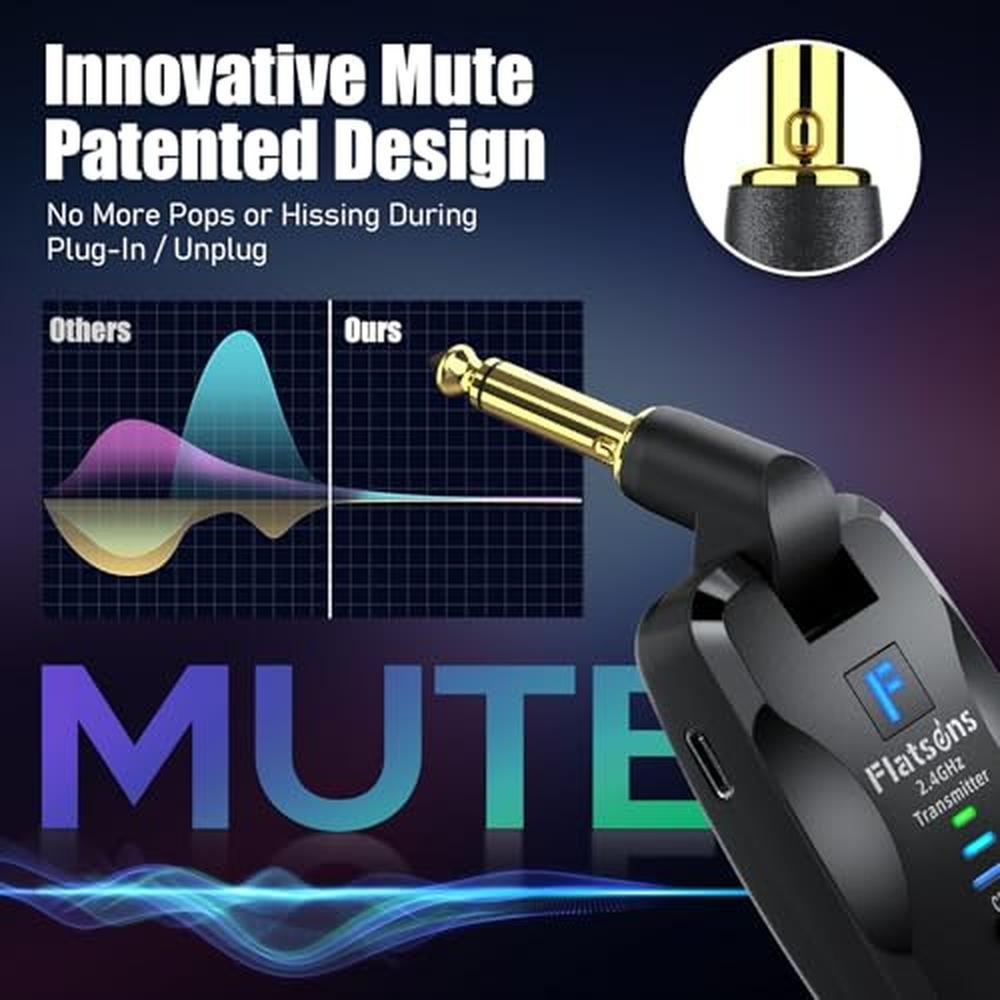 Guitar Transmitter: FW2D Wireless Guitar System 2.4 GHz – Side View