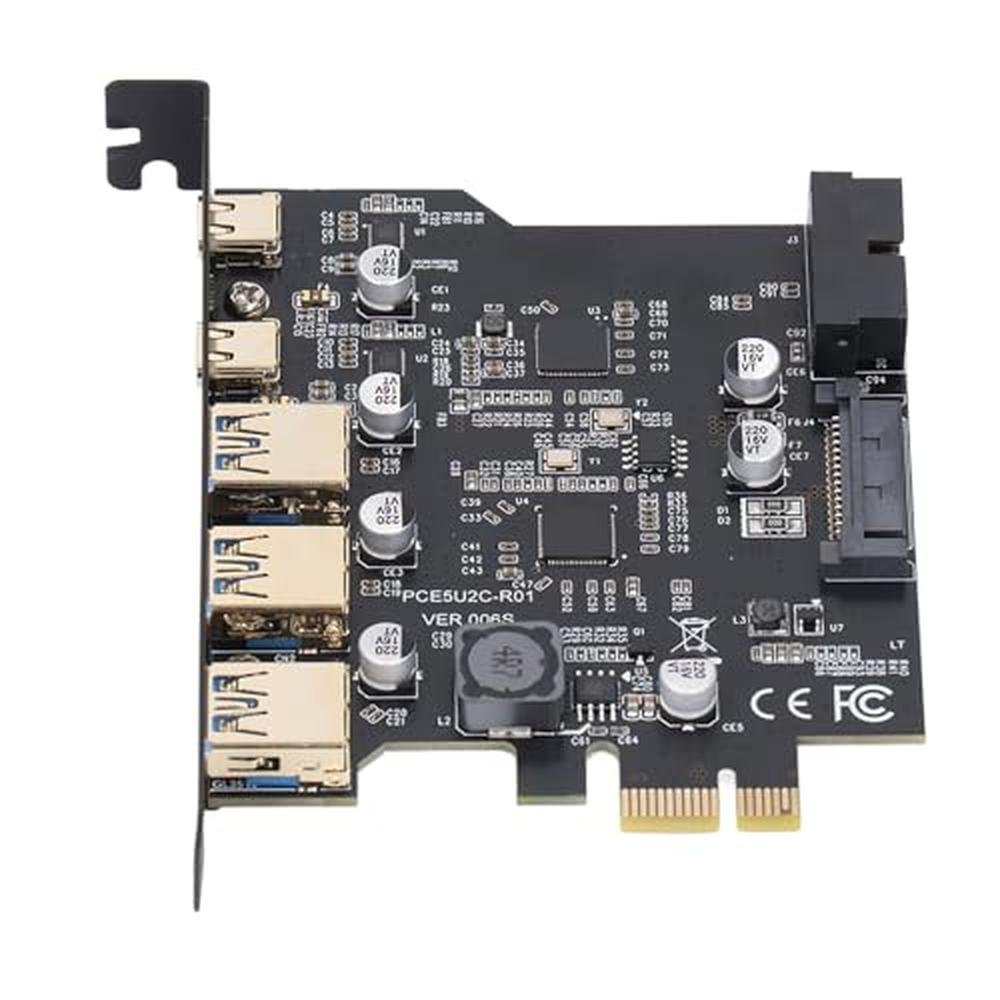 Ports Gowenic: GOWENIC PCIe to USB 3.2 Card with 3 USB A – Front View