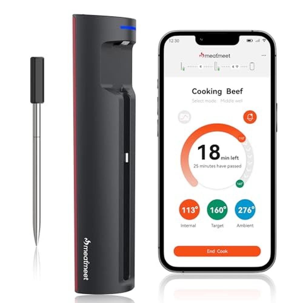 Thermometer Meatmeet: Meatmeet Pro Smart WiFi Wireless Meat – Front View