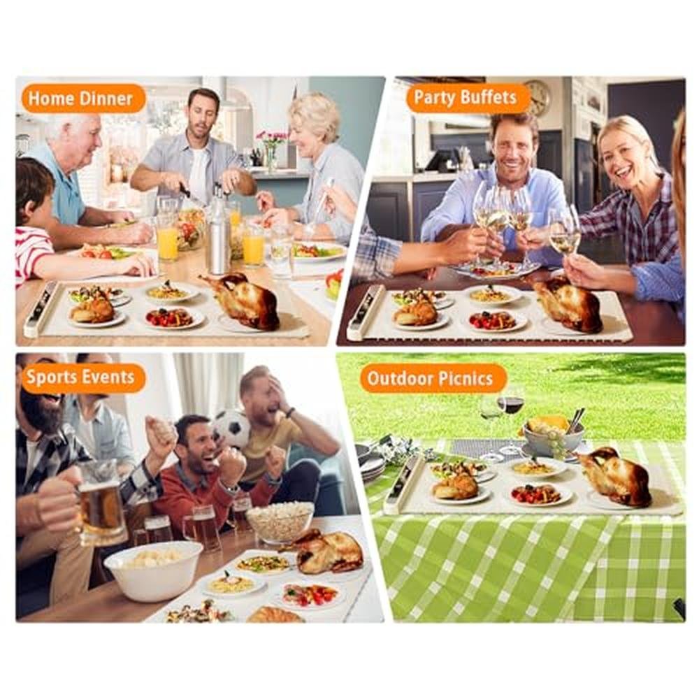 Food Warmers: Premium Electric Warming Trays for Buffet – Side View