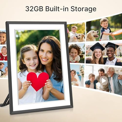 Digital Frame: Frameo 10.1 Digital Picture Frame Smart WiFi – Close-up Detail