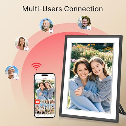 Digital Frame: Frameo 10.1 Digital Picture Frame Smart WiFi – In Use