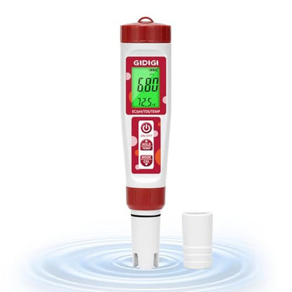 Water Testing Solution: GIDIGI 4-in-1 EC PPM Temp pH Tester – Front View