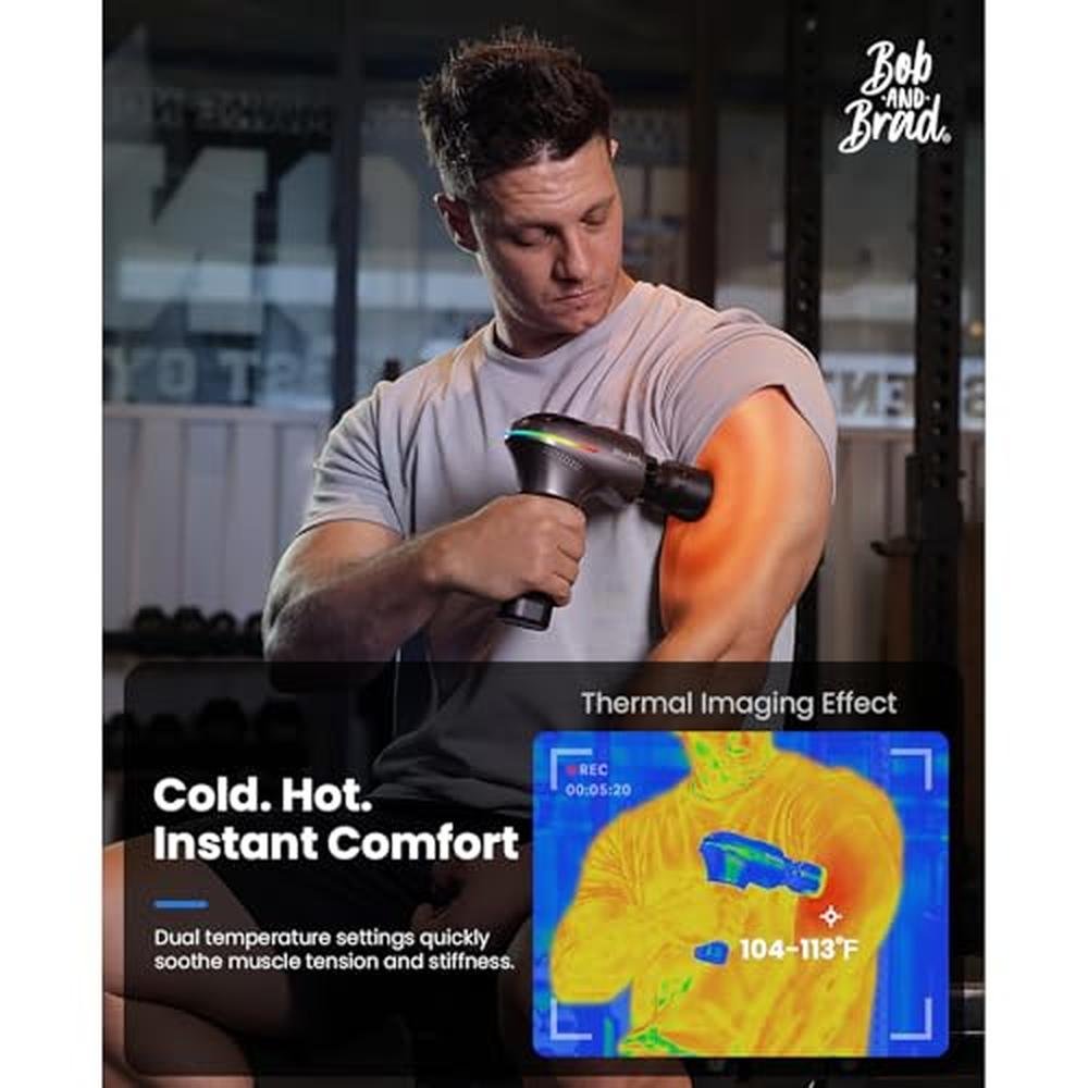 Massage Gun: BOB AND BRAD A2 Pro Professional Percussion – Side View