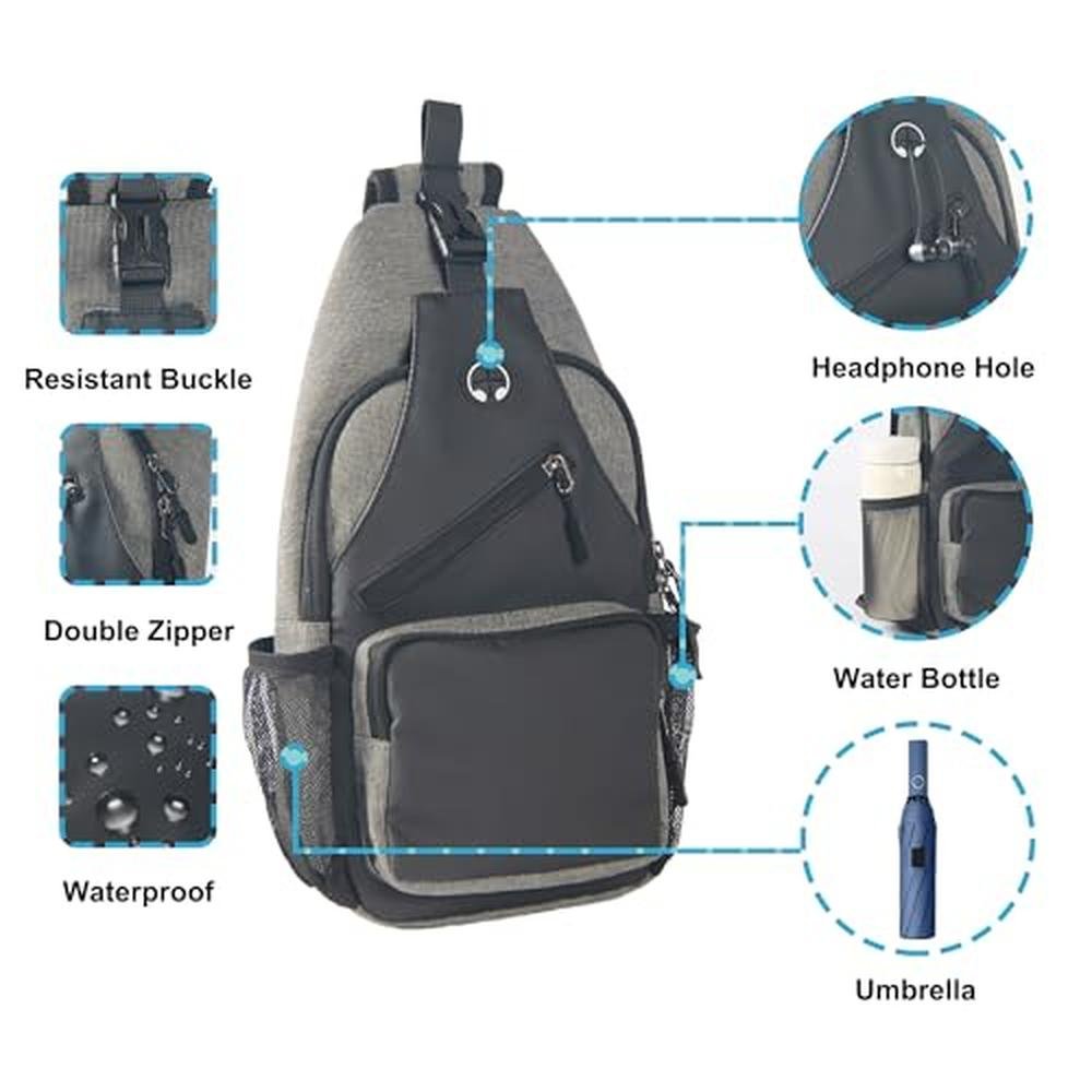 Javolto Sling Bag: Crossbody Bag Cross Body Backpack Travel – In Use