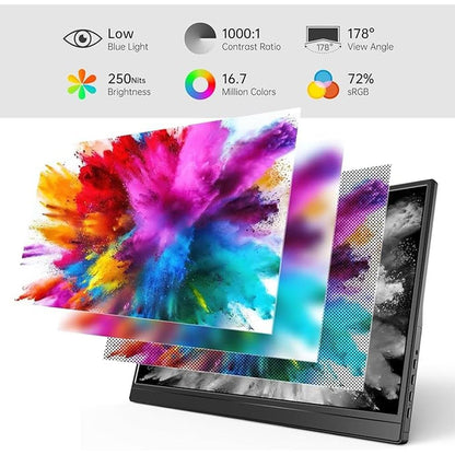 Monitor YXK: YXK Portable 15.6 Inch 1080p USB-C HDMI Ultra – Side View