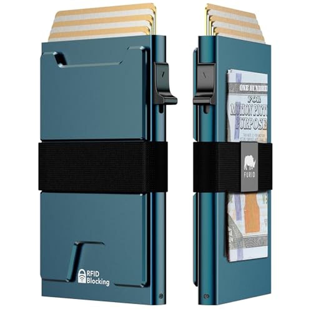 Smart Card Wallet for Men Slim: Minimalist Wallet For Men – Front View
