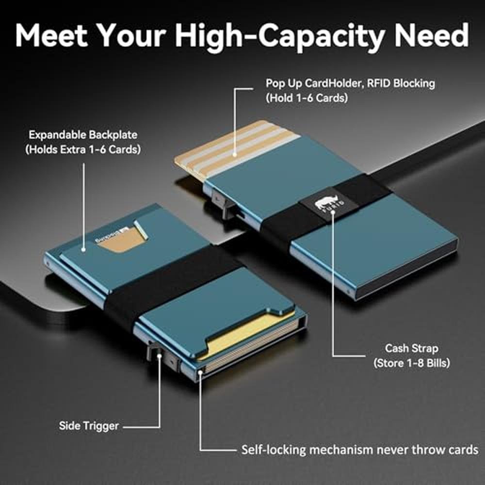 Smart Card Wallet for Men Slim: Minimalist Wallet For Men – Close-up Detail