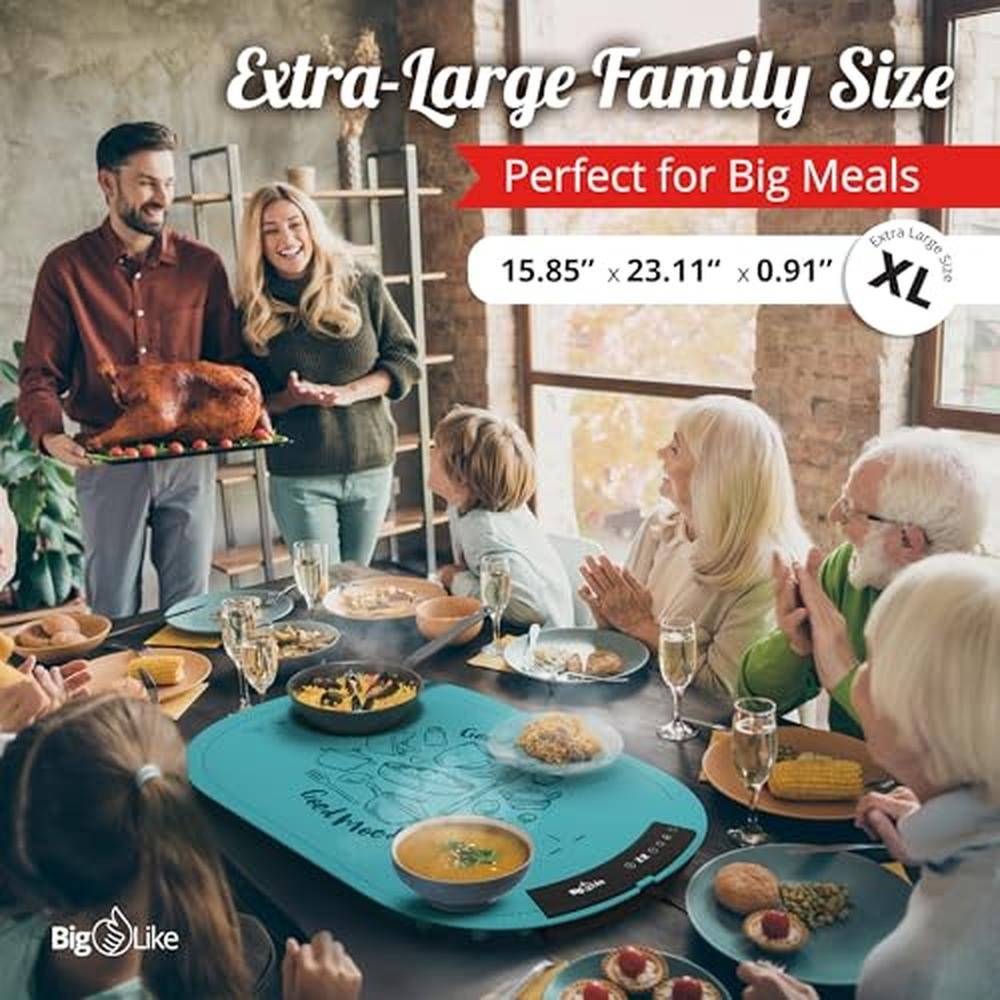 Warming Food: BIGLIKE Warming Mat Full Surface Fast Heating – Close-up Detail