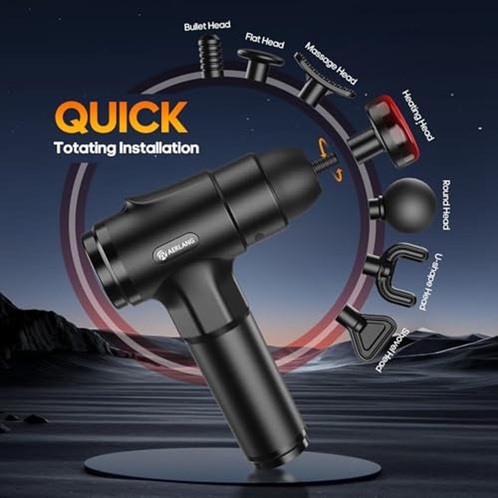 Gun Massage: AERLANG Massage Gun with Heat Deep Tissue Back – In Use