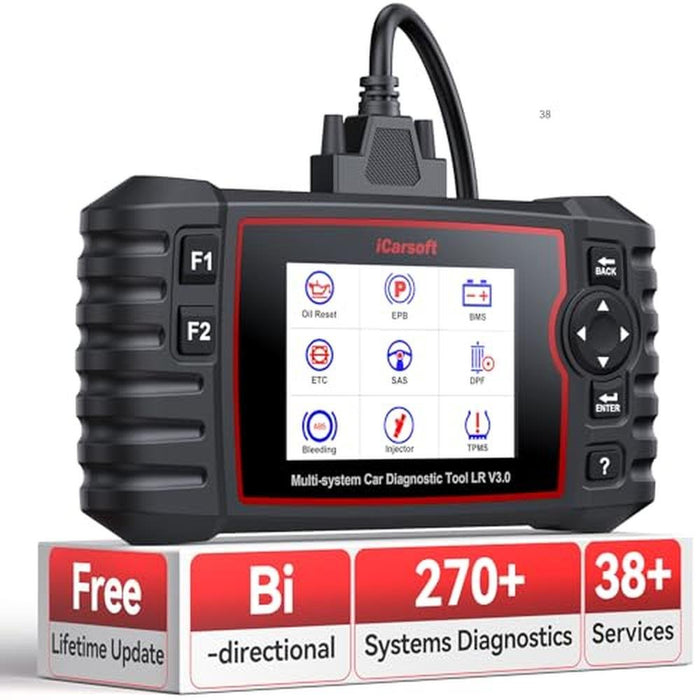 iCarsoft 2025: iCarsoft LR V3.0 Bidirectional OBD2 Scanner – Front View