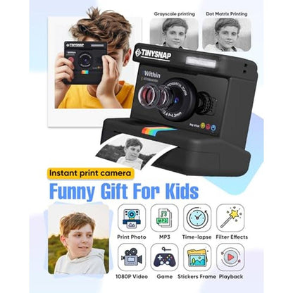 High-End Kids Cameras: Eveedo Instant Print Camera for Girls – Side View