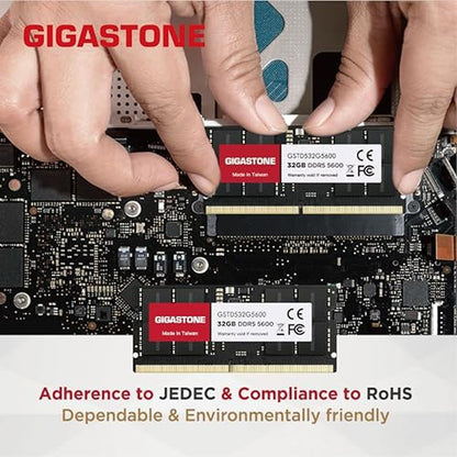DDR5 RAM: GIGASTONE 32GB DDR5 4800MHz PC5-38400 CL40 1.1V – Packaging
