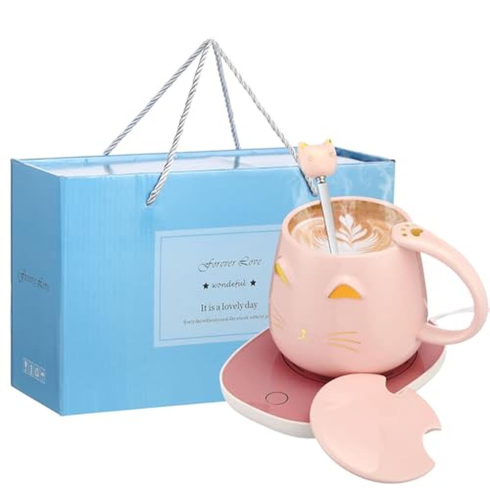 Coffee Warmer: Reallnaive Cat Coffee Cup Warmer Electric – Front View