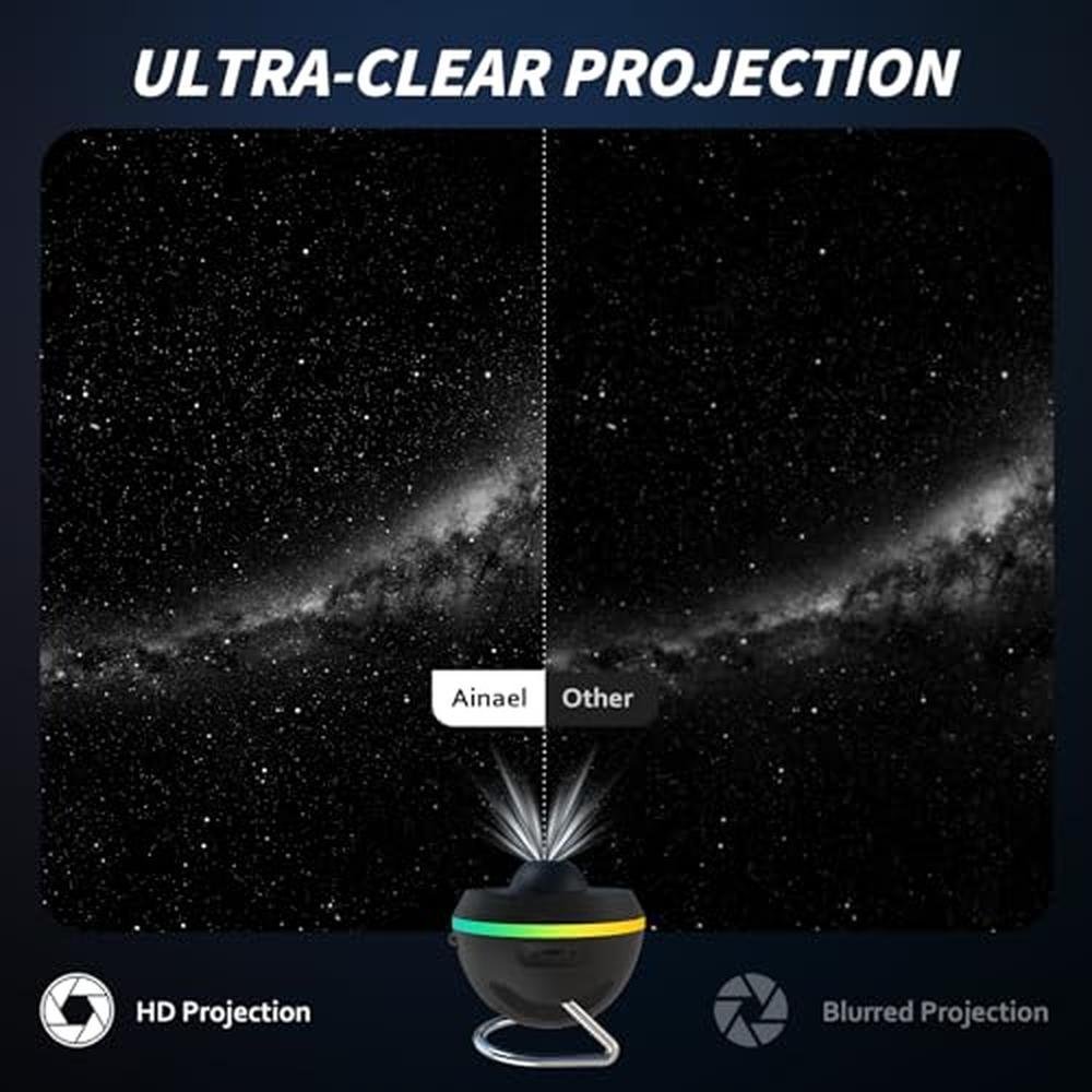 Galaxy Projector: Ainael Star Projector Home Planetarium – Side View