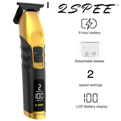 Trimmer Adjustable: Supreme Trimmer 2Spee Cordless Hair – Side View