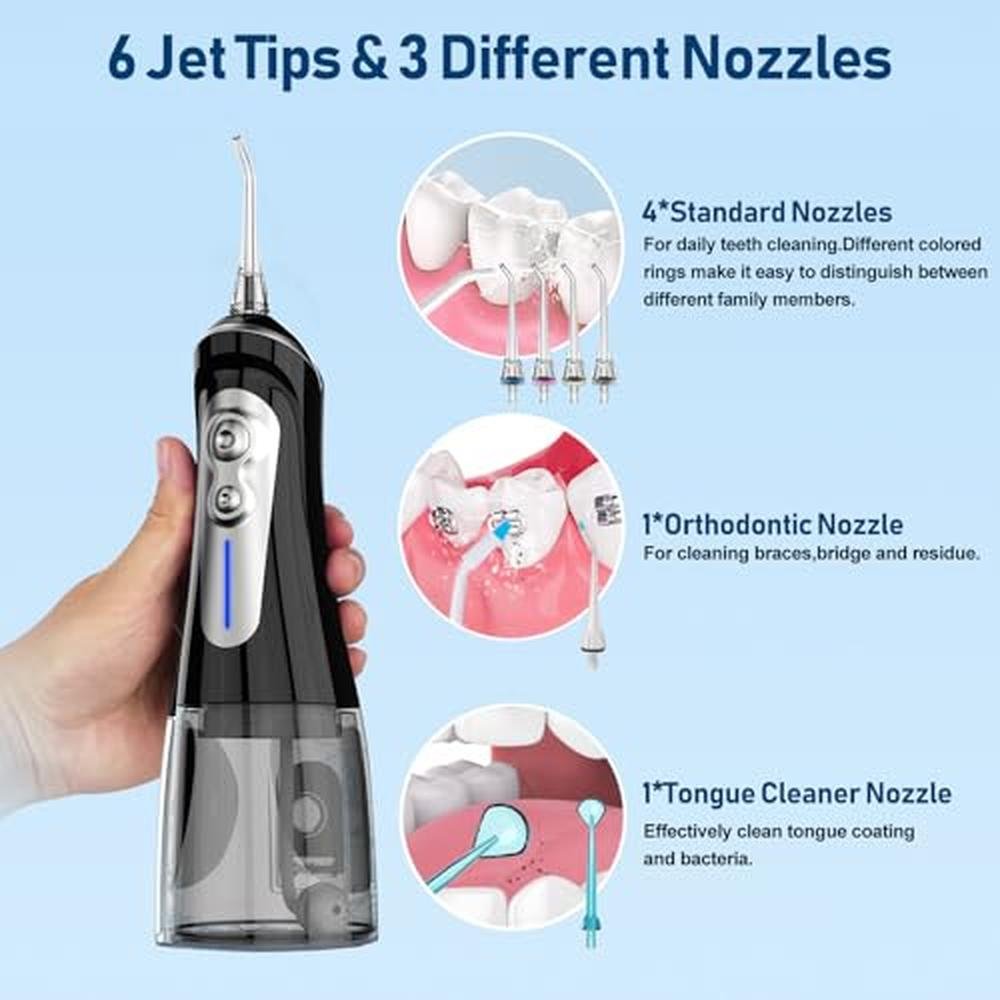 NBGRLVS Water Dental Flosser: Cordless 6 Modes Portable – Close-up Detail