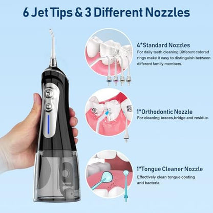 NBGRLVS Water Dental Flosser: Cordless 6 Modes Portable – Close-up Detail