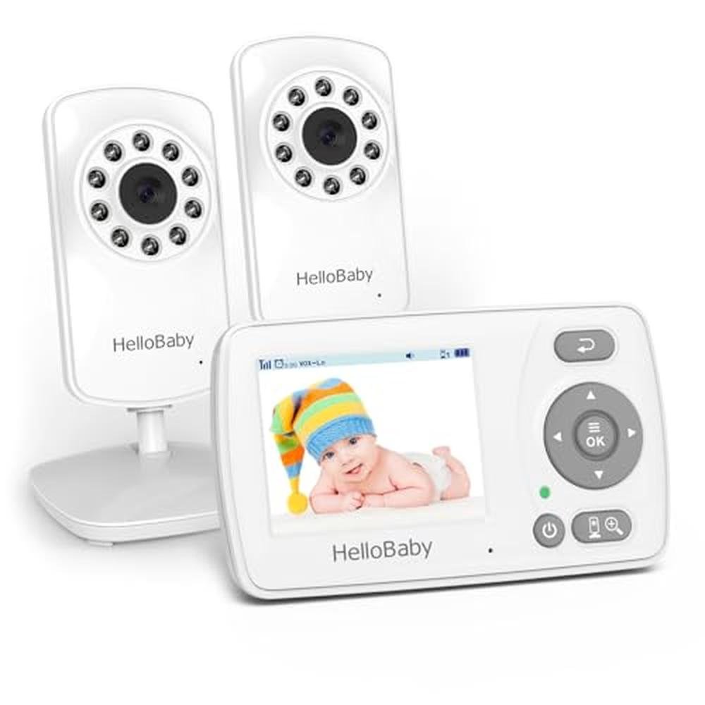 Baby Monitor: HelloBaby Monitor with 2 Cameras 2.4 Portable – Front View
