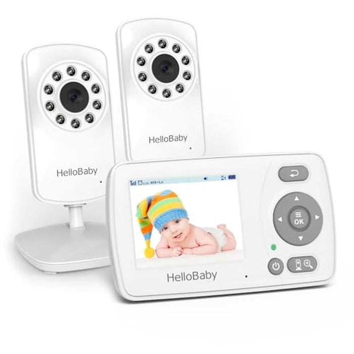 Baby Monitor: HelloBaby Monitor with 2 Cameras 2.4 Portable – Front View