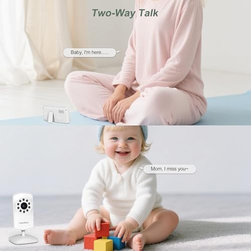 Baby Monitor: HelloBaby Monitor with 2 Cameras 2.4 Portable – Close-up Detail
