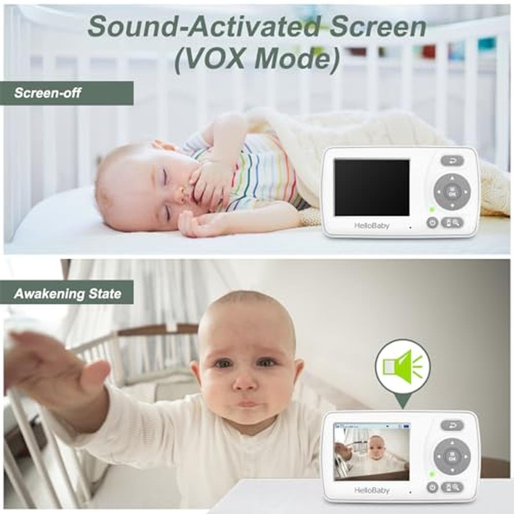 Baby Monitor: HelloBaby Monitor with 2 Cameras 2.4 Portable – Packaging
