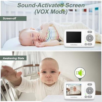 Baby Monitor: HelloBaby Monitor with 2 Cameras 2.4 Portable – Packaging