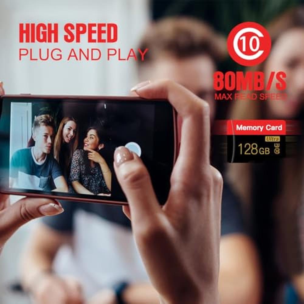 Memory 128: 2 Pack Micro Memory Card 128 GB with Adapter – Close-up Detail