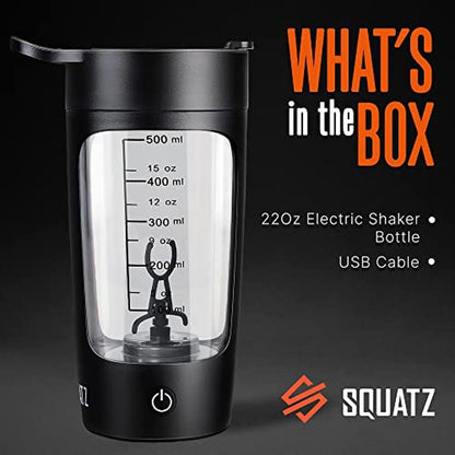 Squatz Electric Shaker Bottle – Side View