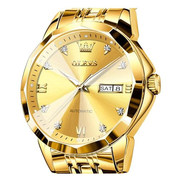 High-End Olevs Watch for Men: Automatic Classic Mechanical – Front View