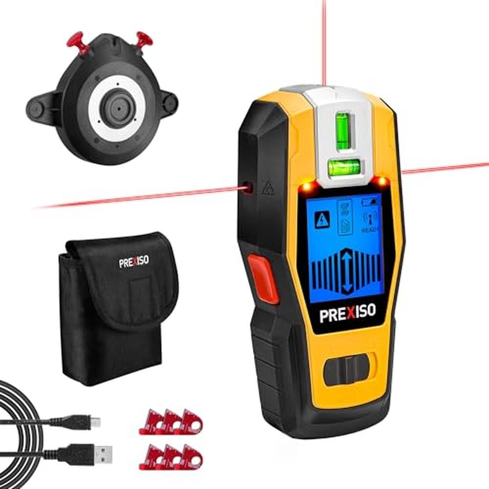 Stud Laser: PREXISO 2-in-1 Stud Finder with Laser Level – Front View