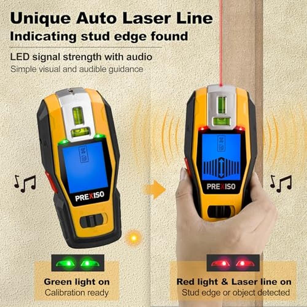 Stud Laser: PREXISO 2-in-1 Stud Finder with Laser Level – In Use