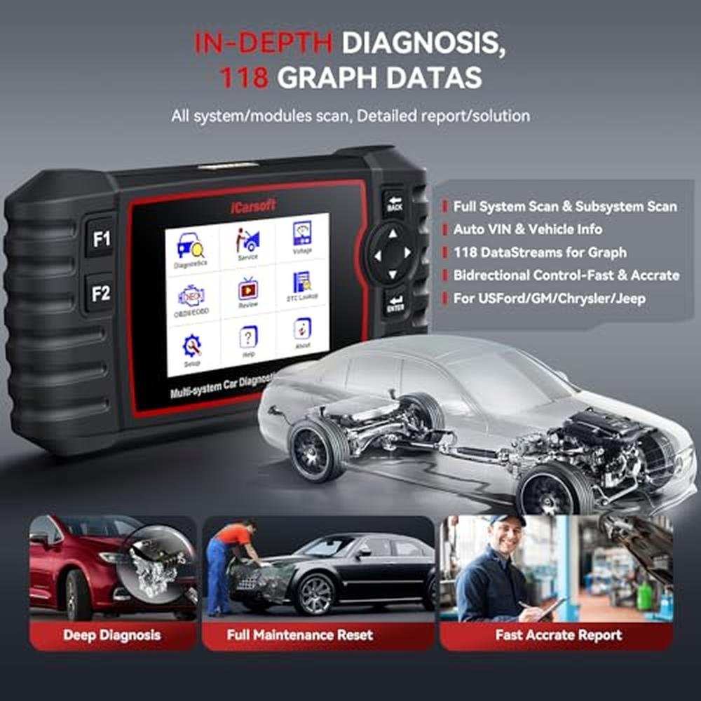 Full System Diagnostic Scan Tool – Close-up Detail