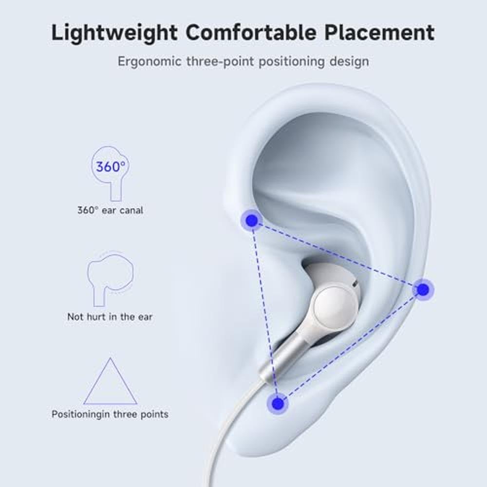 iPhone Headphones: USB C Earbuds for iPhone 16 – Close-up Detail