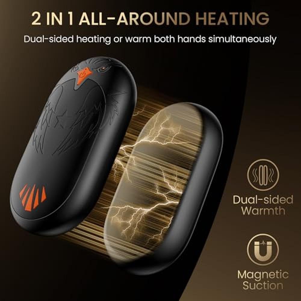 Hand Warmers: Magnetic Rechargeable 2 Pack Electric Hand – Side View