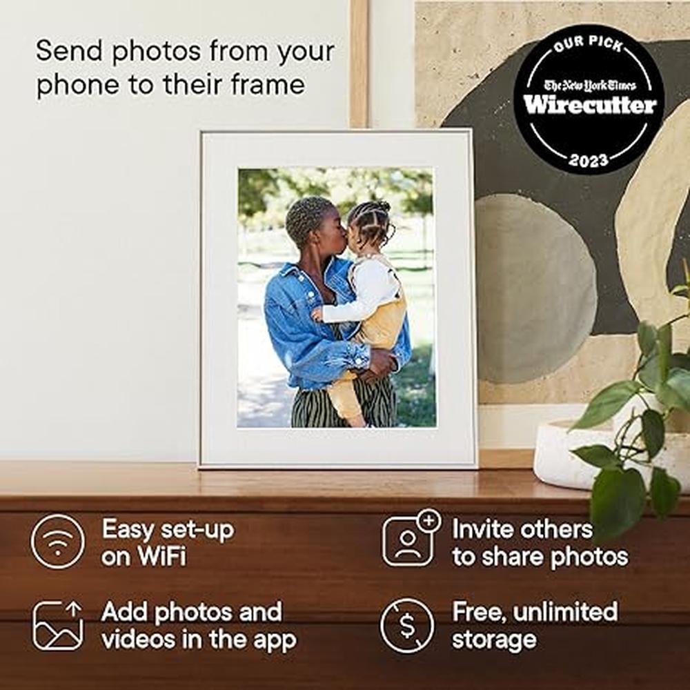 Aura Digital Frame: Aura Walden 15 WiFi Digital Picture – Side View