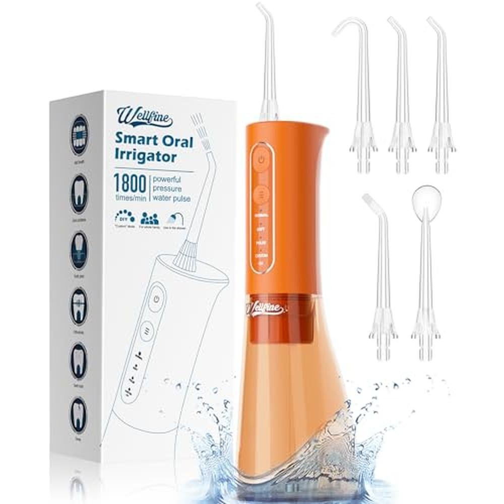 Water Dental Flosser: Portable Cordless 4 Modes Flossers – Front View