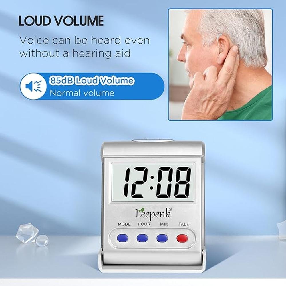 Leapenk Clock: Leapenk 2-Pack Talking Clocks for Blind – Close-up Detail