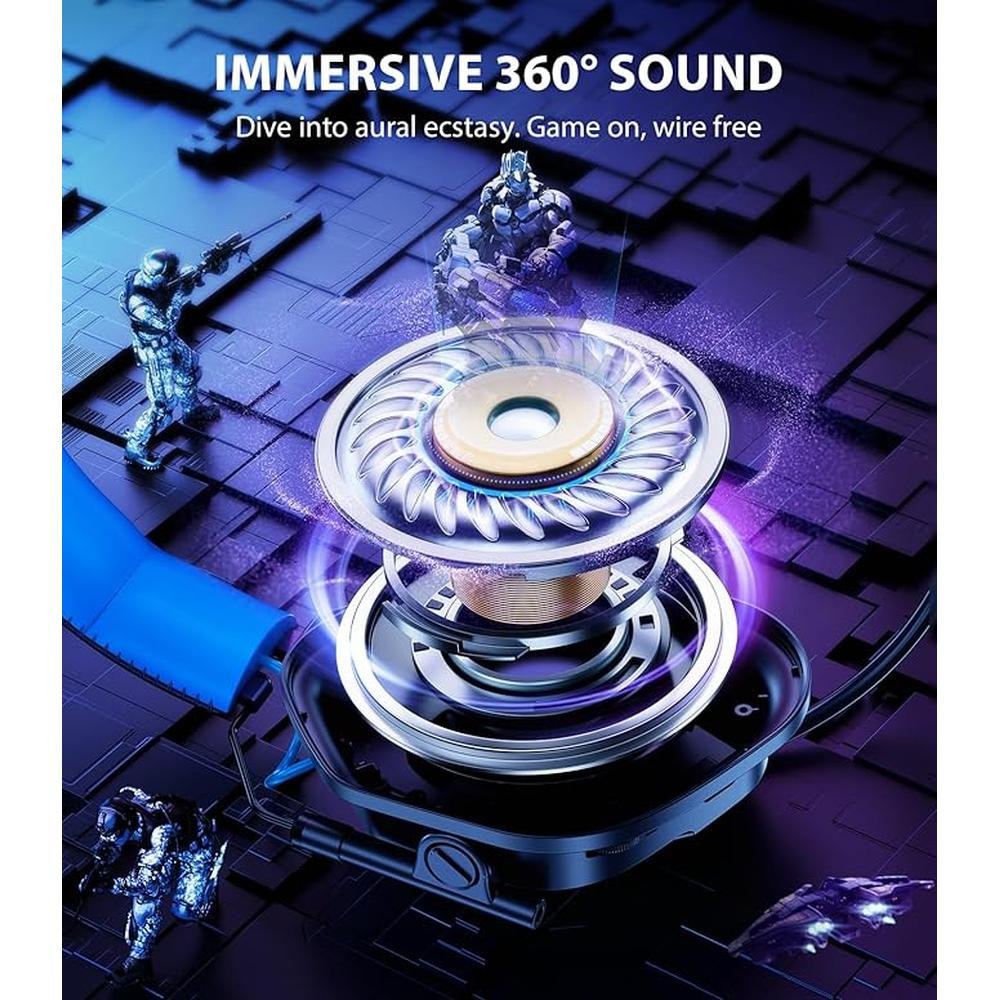 HW12 Wireless Gaming Headset with Microphone 2.4GHz – Close-up Detail