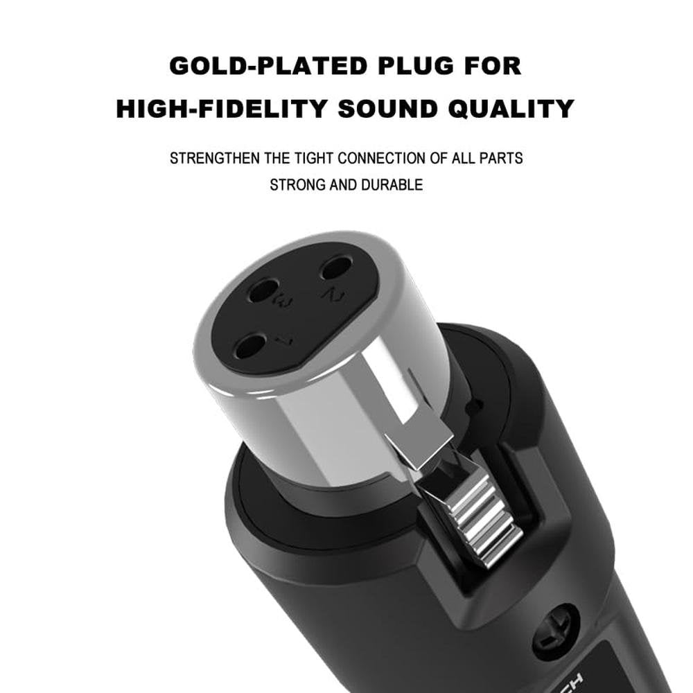 TAVOSOP Upgrade 2.4GHZ Wireless XLR Transmitter and Receiver – Close-up Detail