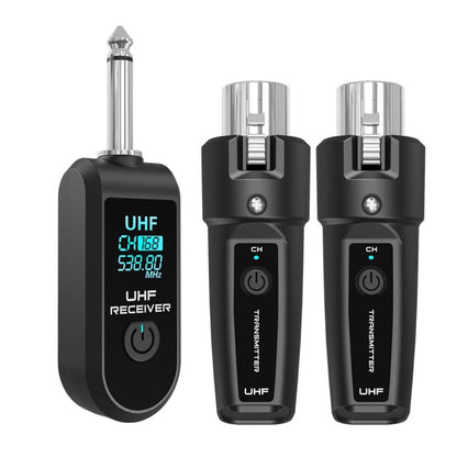 Upgrade 4GHz: Wireless XLR Transmitter and Receiver – Front View