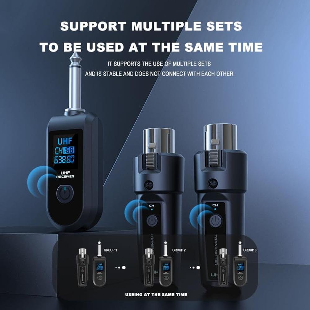 Upgrade 4GHz: Wireless XLR Transmitter and Receiver – Side View