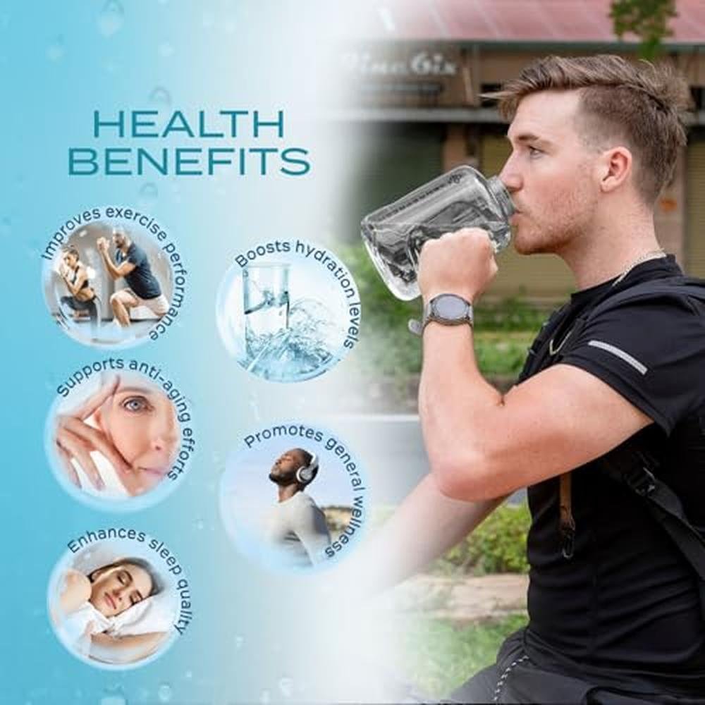 Hydrogen Water: Zen Refresh 50 Oz Hydrogen Water Bottle – Side View